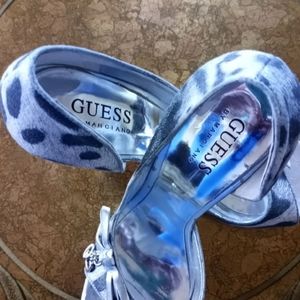 Guess stilettos with peep toe and charm detail
